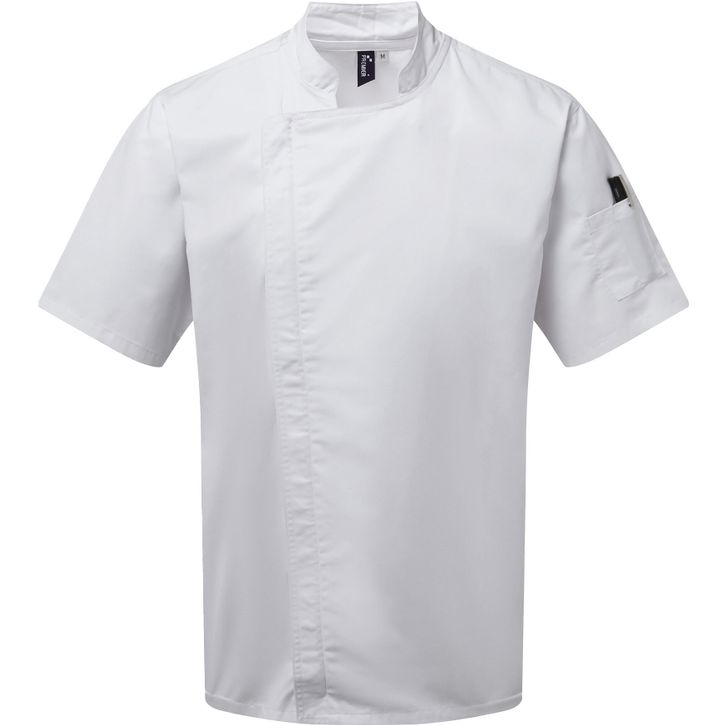 Image produit Veste de cuisinier à manches courtes et à fermeture zippée