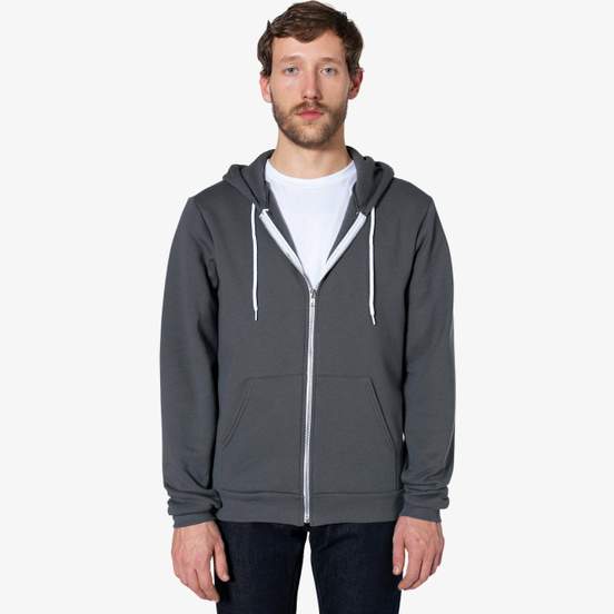 Unisex flex fleece zip hoodie 