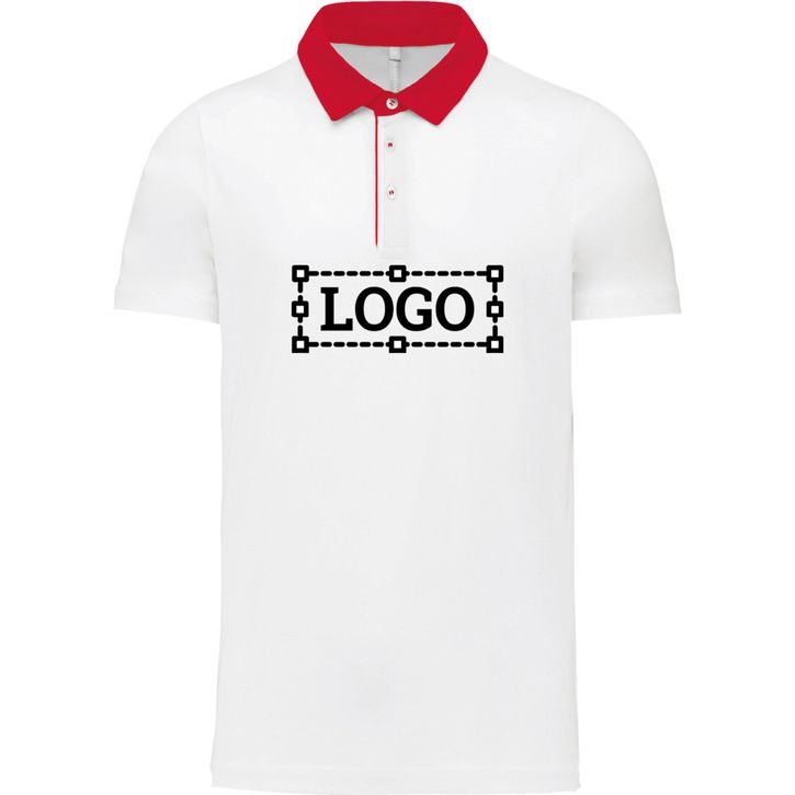 Image produit Polo jersey bicolore homme