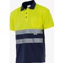 Polo bicolore manches courtes haute visibilité