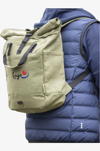 Image produit Sac à dos pour ordinateur portable Joey de 15 L en toile recyclée 15 pouces avec dessus enroulable