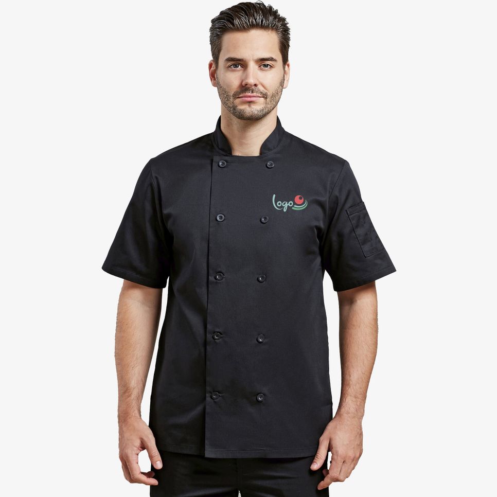 Veste de cuisine à manches courtes