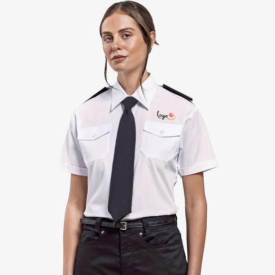 Chemise pilote à manches courtespour femme