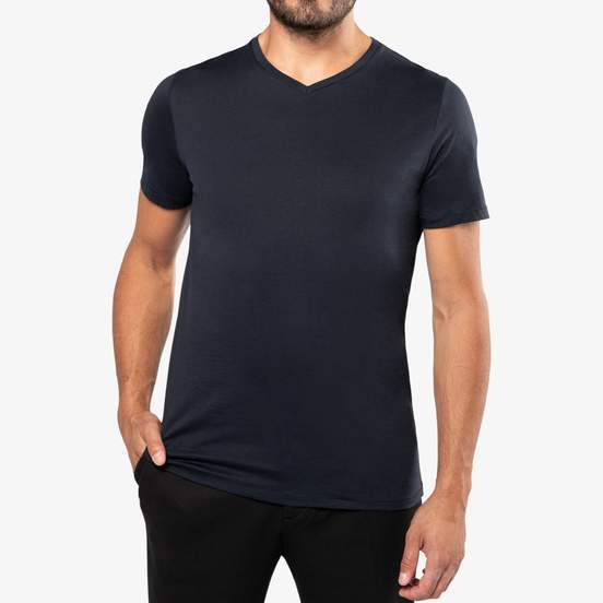 T-shirt Supima® col V manches courtes homme