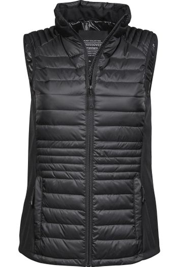Women's crossover bodywarmer - Black/black/black