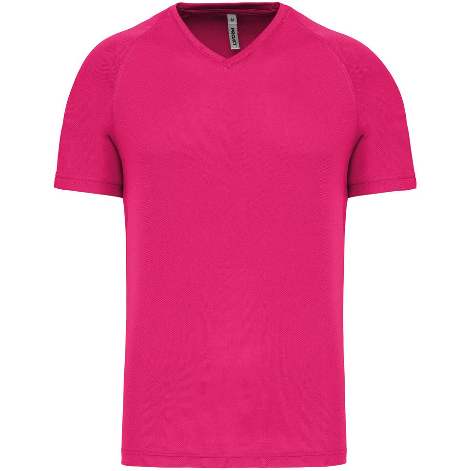 T-shirt de sport manches courtes col v homme