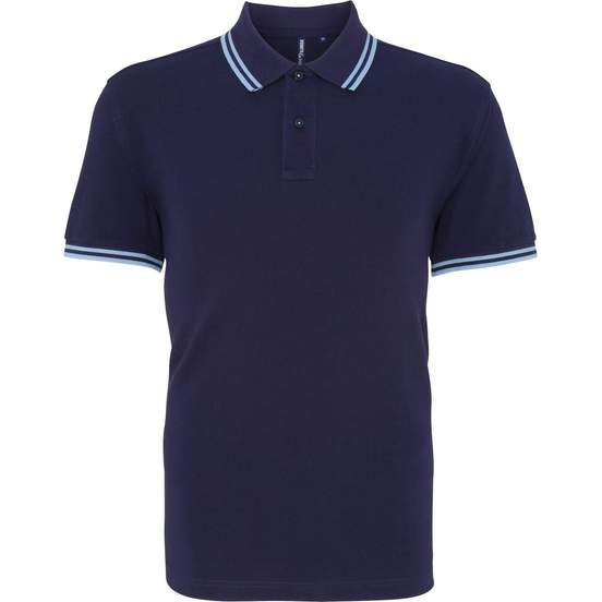 Polo passepoilé coupe classique homme - col contrasté