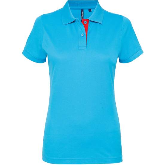 Polo contrasté femme