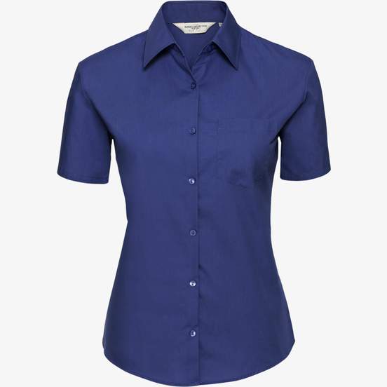 Ladies’ short sleeve classic pure cotton poplin shirt