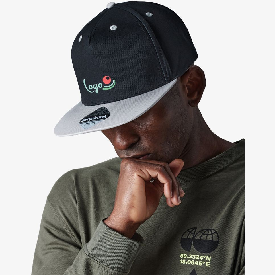 Casquette Snapback contrastée à 5 panneaux