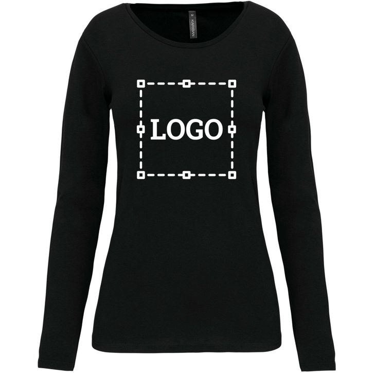 Image produit T-shirt col rond manches longues femme