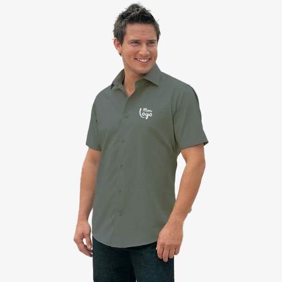 Men’s short sleeve fitted stretch shirt
