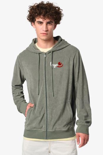Image produit Sweat-shirt en éponge zippé à capuche homme