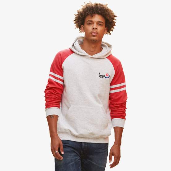 Nublend® varsity colour-block hooded sweatshirt