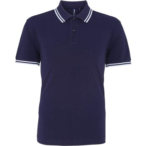 Polo passepoilé coupe classique homme - col contrasté