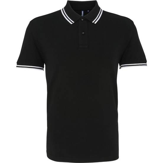 Polo passepoilé coupe classique homme - col contrasté