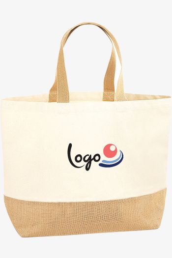 Image produit Sac fourre-tout en toile avec base en jute XL
