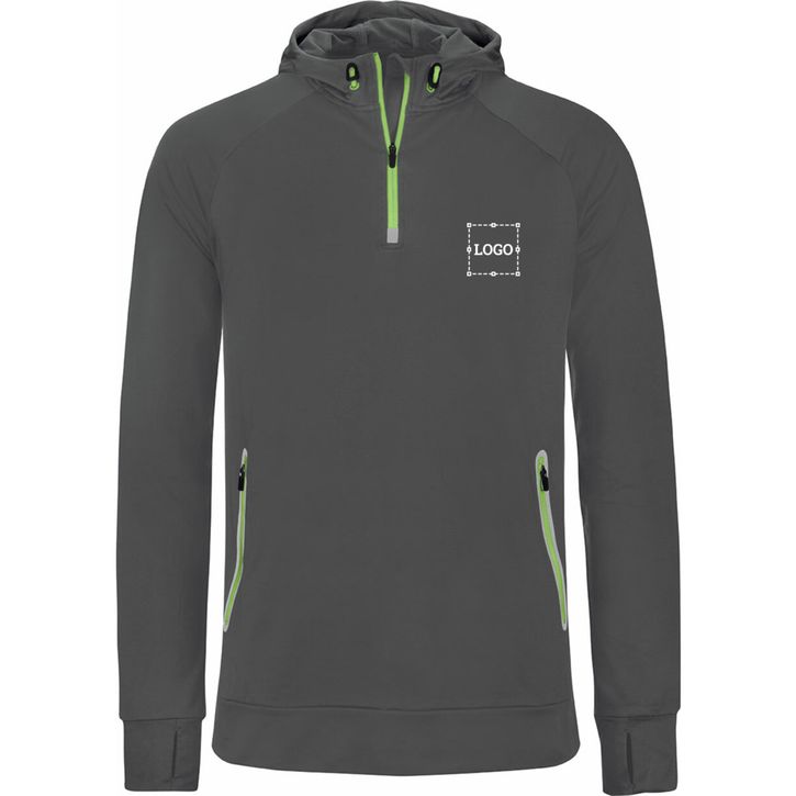 Image produit Sweat-shirt à capuche 1/4 zip sport unisexe