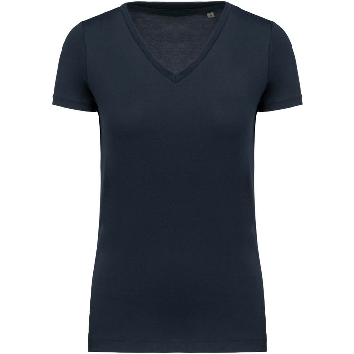 Image produit T-shirt Supima® col V manches courtes femme