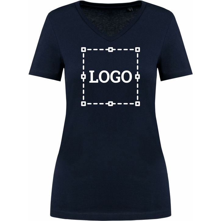 Image produit T-shirt Supima® col V manches courtes femme