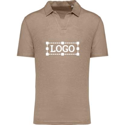 Image produit Polo en lin homme - 190g