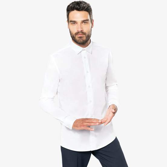 Chemise popeline manches longues homme 