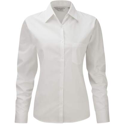 Image produit Ladies’ long sleeve classic pure cotton poplin shirt