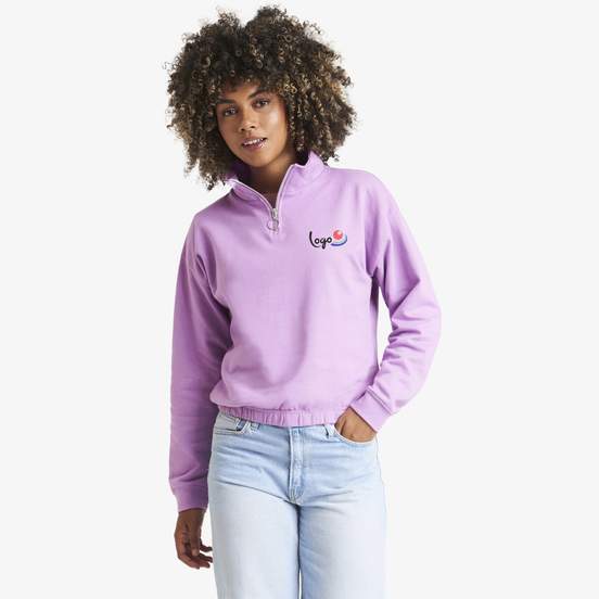 Women's cropped 1/4 zip Sweat