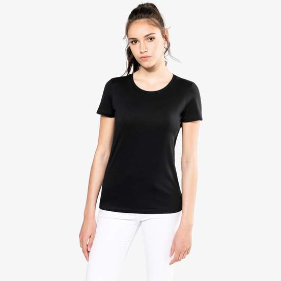 T-shirt Supima® col rond manches courtes femme