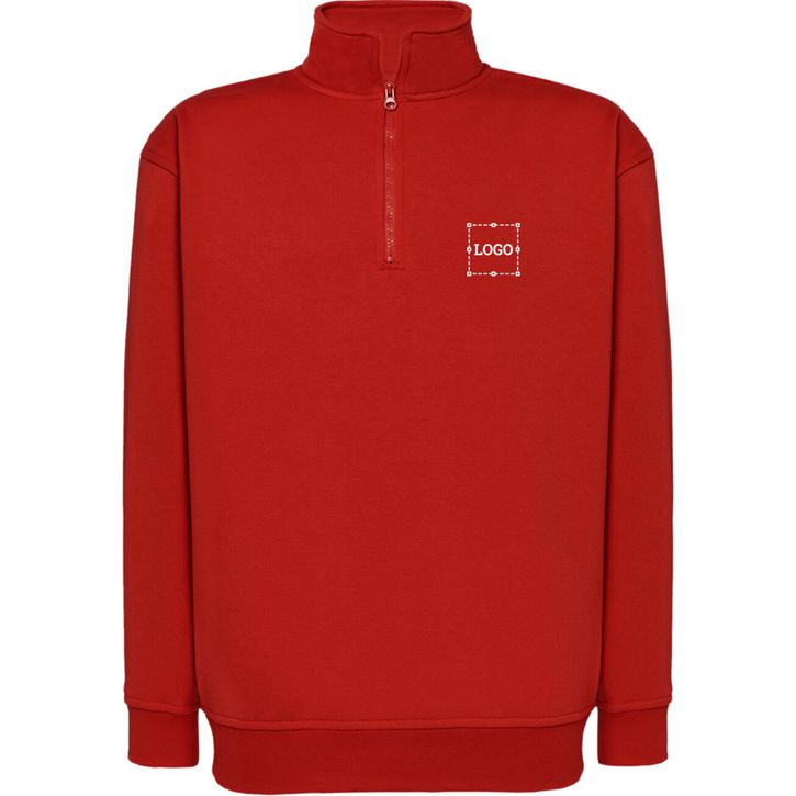 Half zip sweat shirt