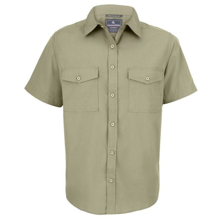 Men's expert Kiwi short sleeved shirt - Pebble