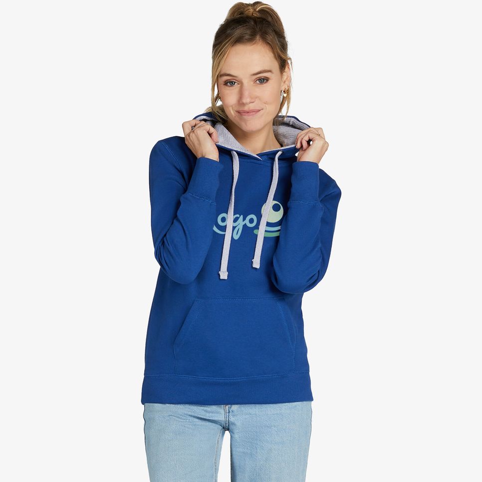 Contrast Hooded Sweatshirt Women