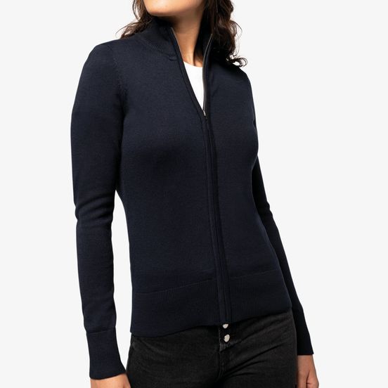 Cardigan zippé femme