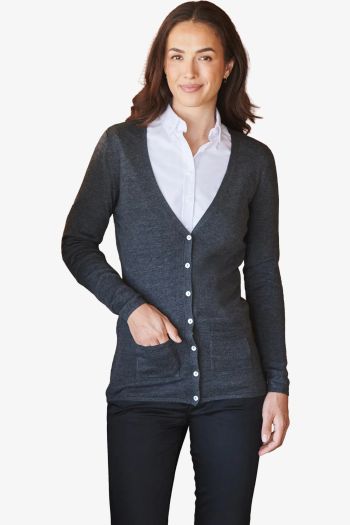 Image produit Ladies v-neck button pocket cardigan