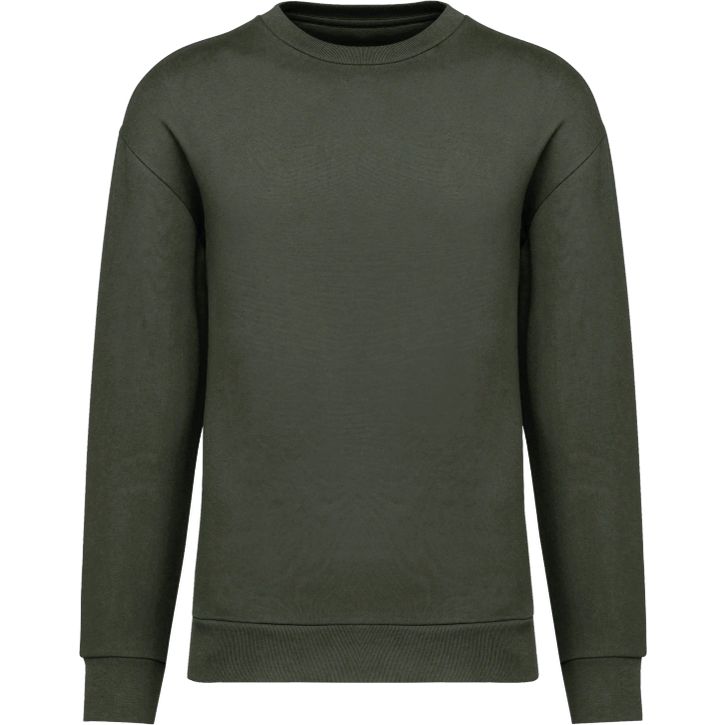 Image produit Sweat-shirt à col rond à épaules tombantes molleton gratté unisexe