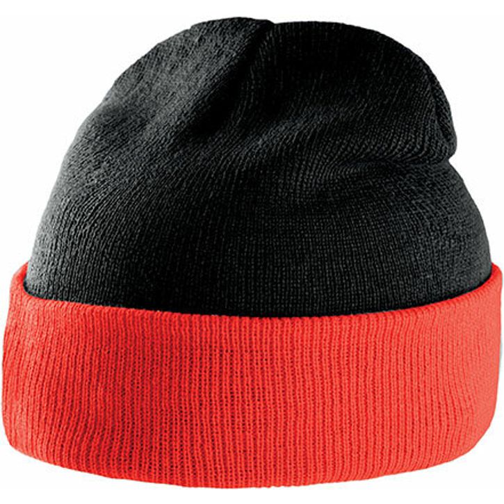 Bonnet bicolore avec revers