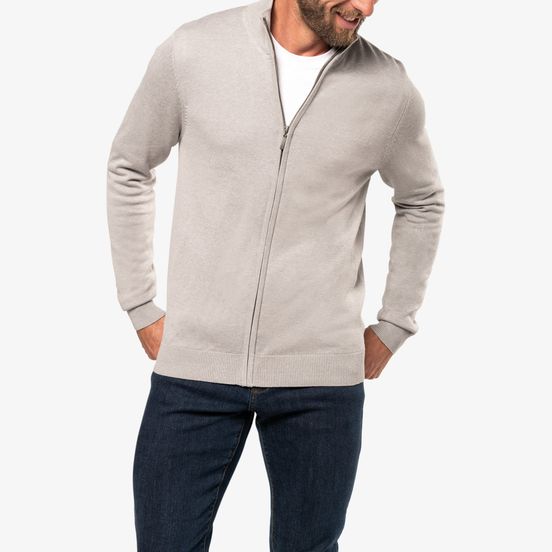 Cardigan zippé homme