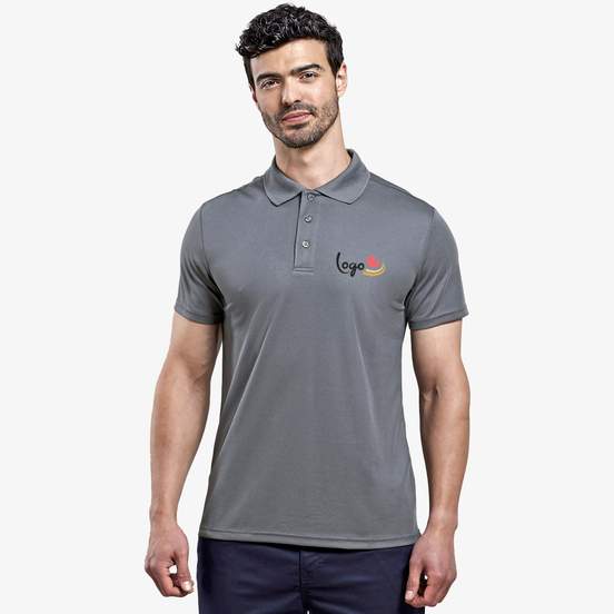 Polo à teinture par filature pour homme