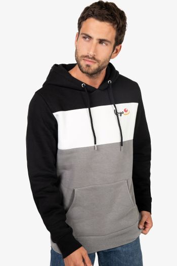 Image produit Sweat-shirt tricolore à capuche unisexe