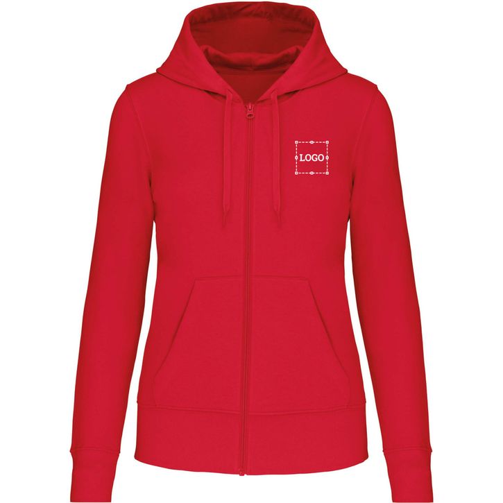 Image produit Sweat-shirt écoresponsable zippé à capuche femme