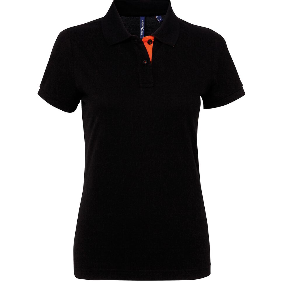 Polo contrasté femme