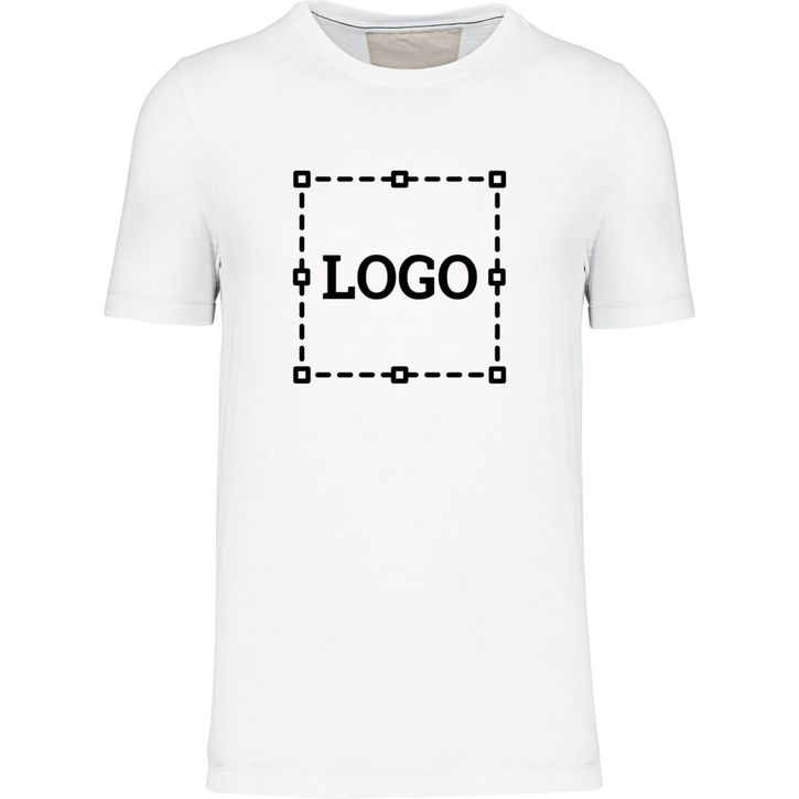 Image produit T-shirt slub écoresponsable col rond manches courtes homme - 160 g