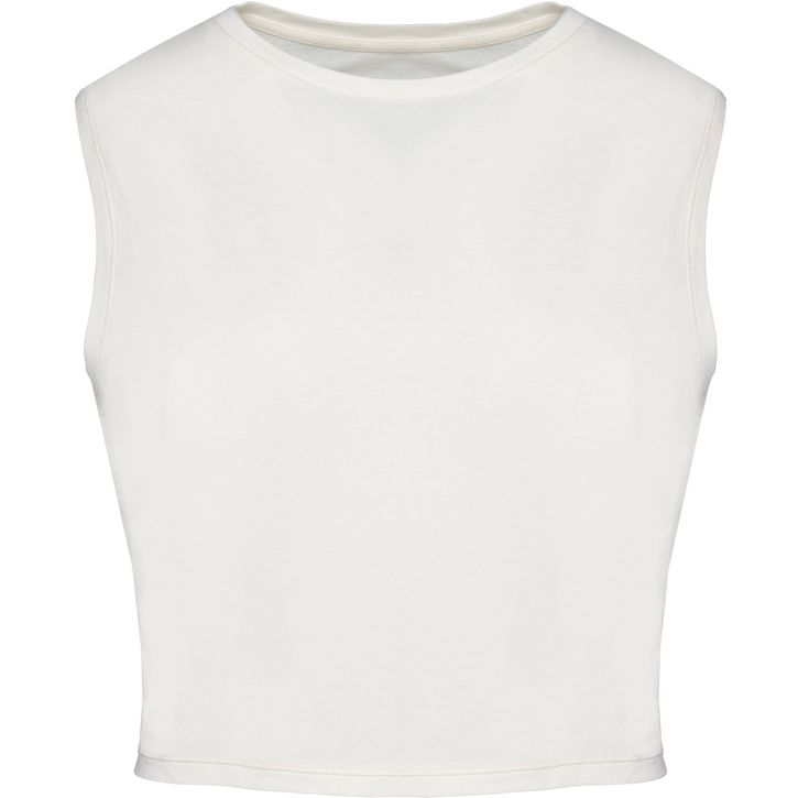 Image produit T-shirt crop sans manche femme - 165g