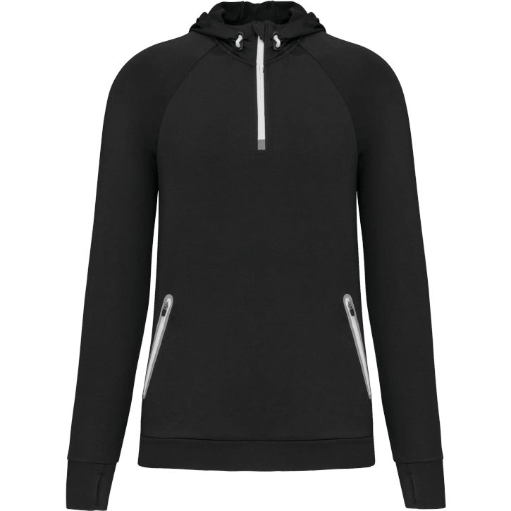 Image produit Sweat-shirt à capuche 1/4 zip sport unisexe