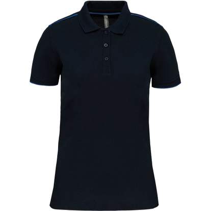 Image produit Polo Day To Day contrasté manches courtes femme