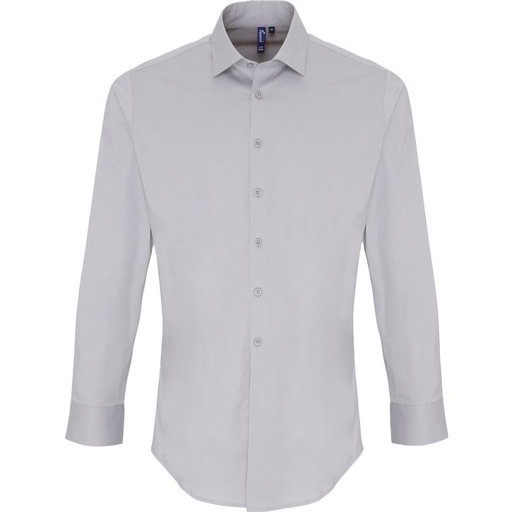 Image produit Chemise en popeline stretch à manches longues pour homme