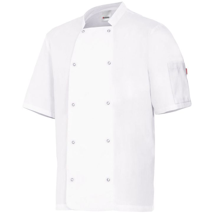 Image produit Veste de cuisinier manches courtes avec boutons pression