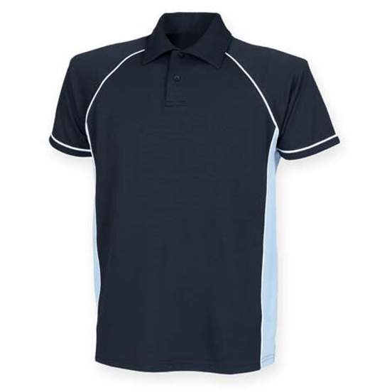 Kids piped performance polo