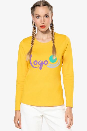 Image produit T-shirt col rond manches longues femme