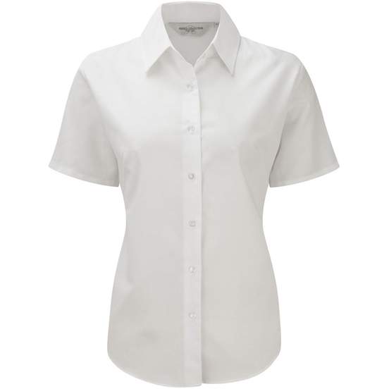 Ladies’ short sleeve tailored oxford shirt